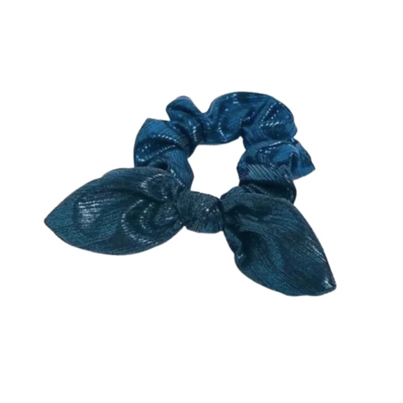 Metallic Blue Free People Scrunchie - Picture 1 of 3